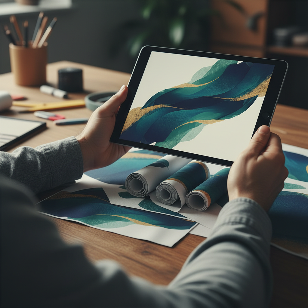 현수막 시안 확인 과정