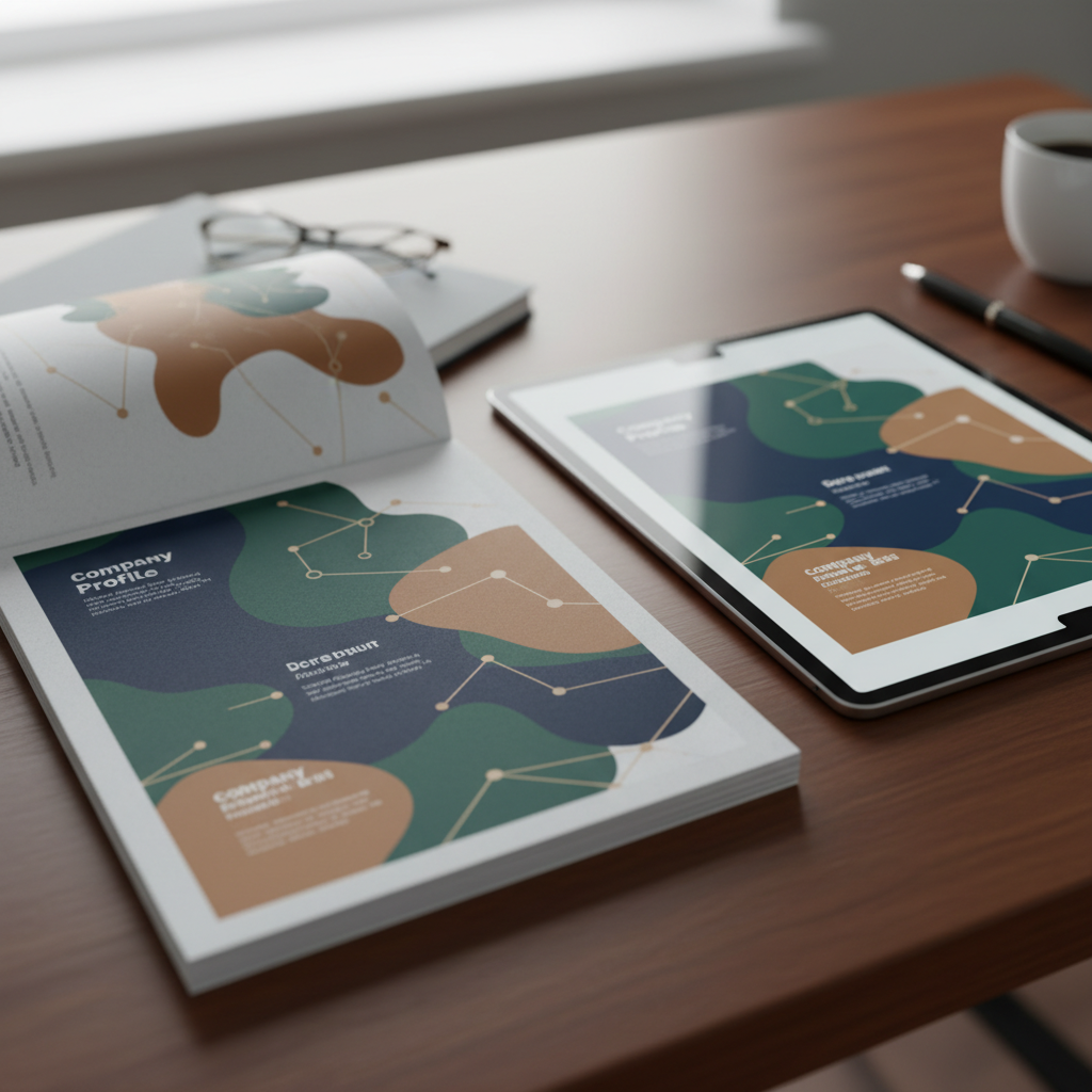 회사소개서 인쇄본과 PDF 디지털 버전