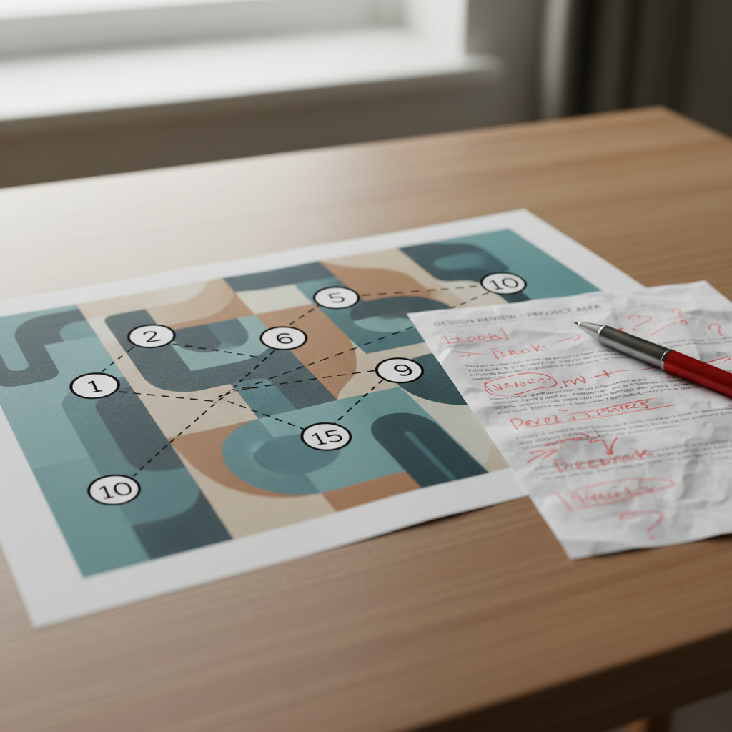 디자인 시안 피드백 — 번호 매긴 수정 요청