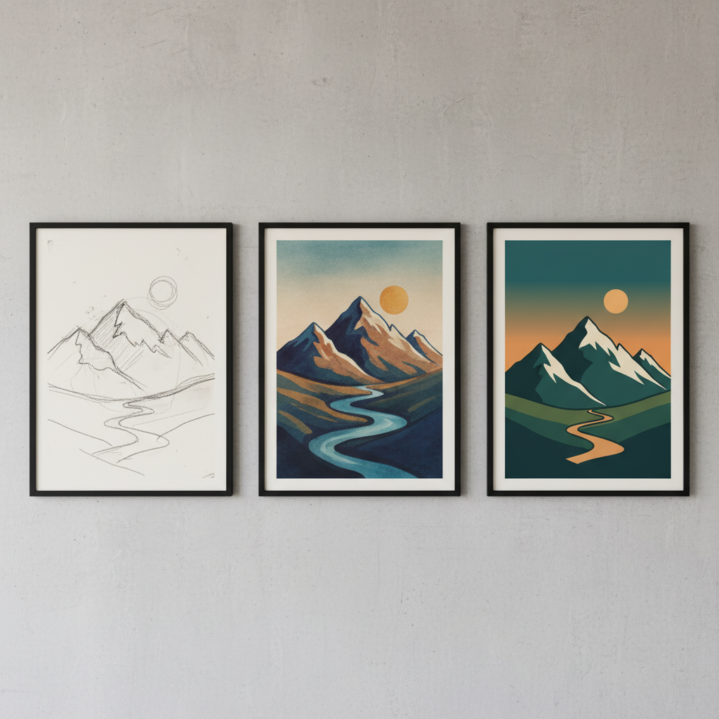 디자인 시안 수정 과정 — 초안에서 최종까지