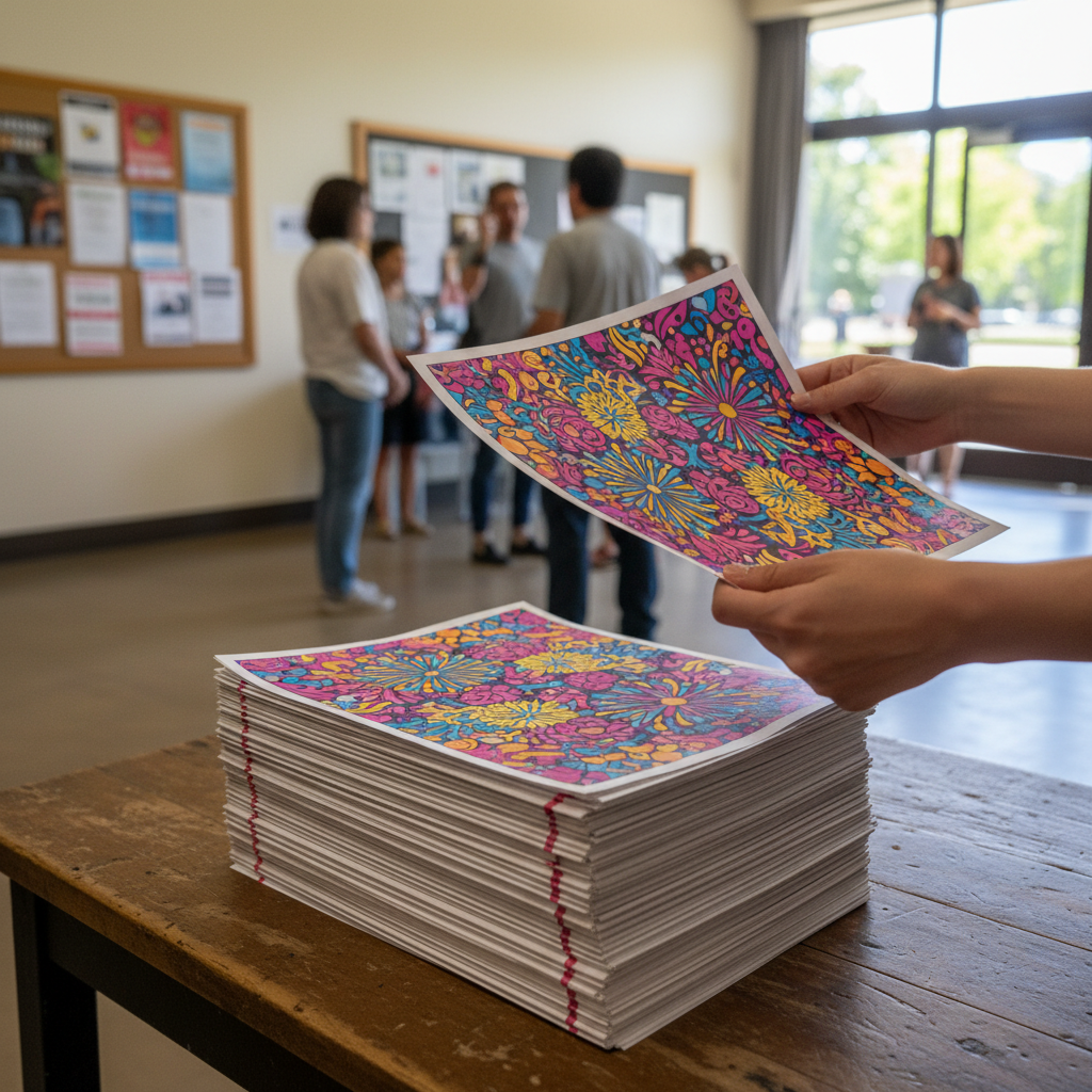 축제 포스터 인쇄물 배포 준비