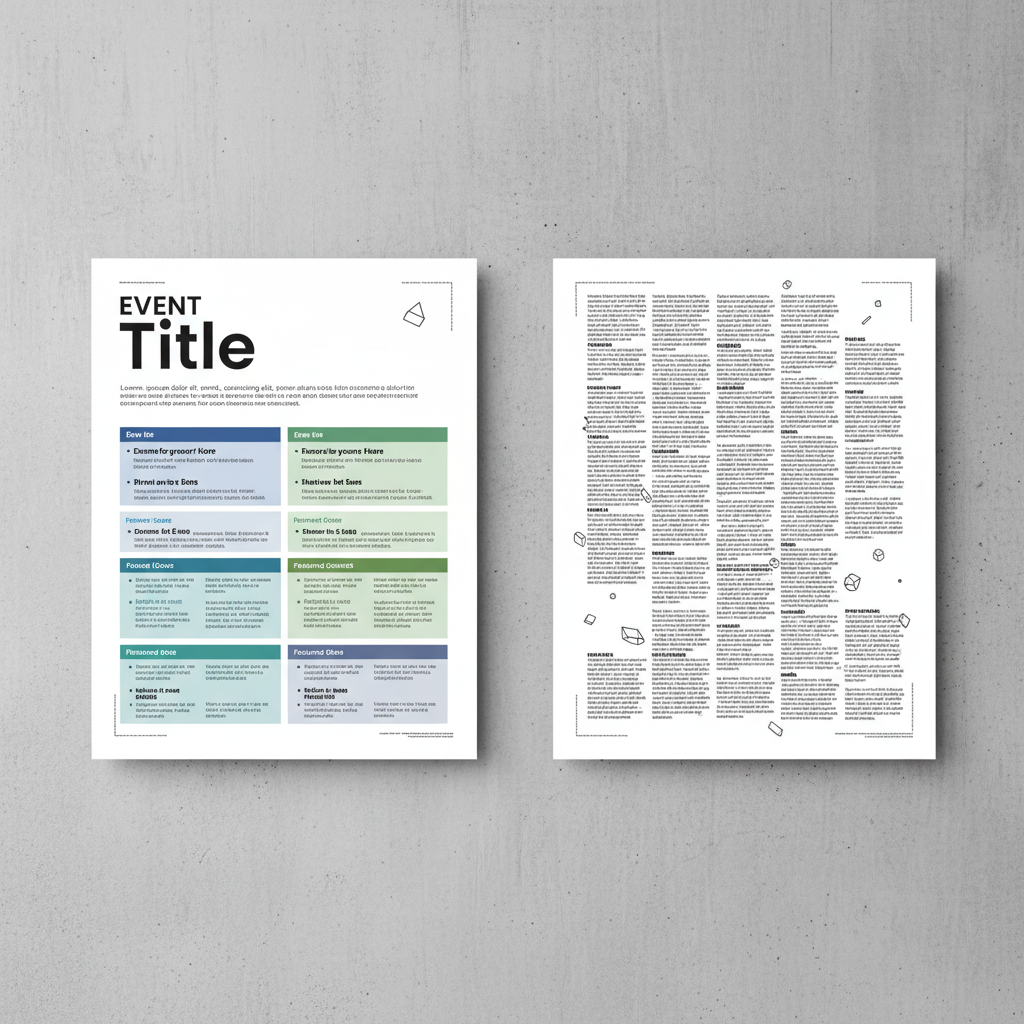 포스터 시각 위계 비교 — 좋은 예와 나쁜 예