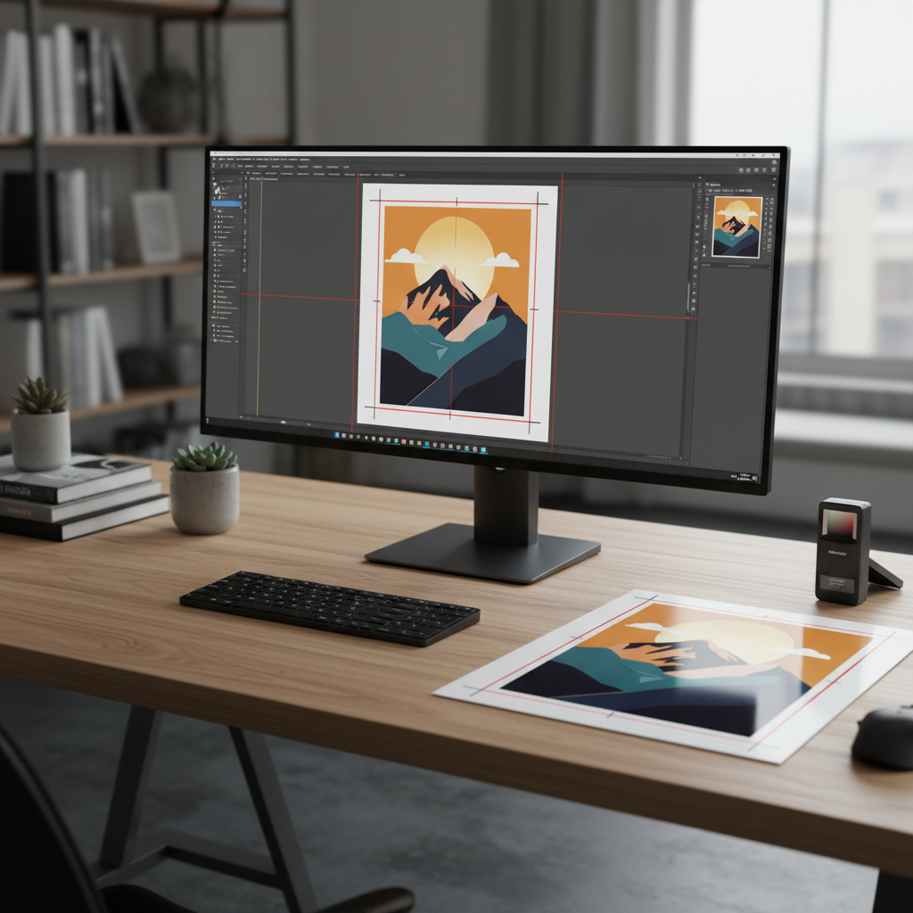 포스터 인쇄 파일 설정 — 재단선, 해상도, CMYK