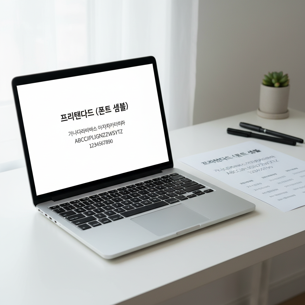PPT 폰트 선택 가이드 — 프리텐다드 서체 예시