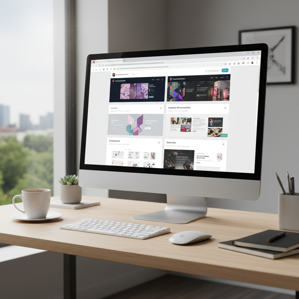 PPT 템플릿 무료 사이트 비교 화면