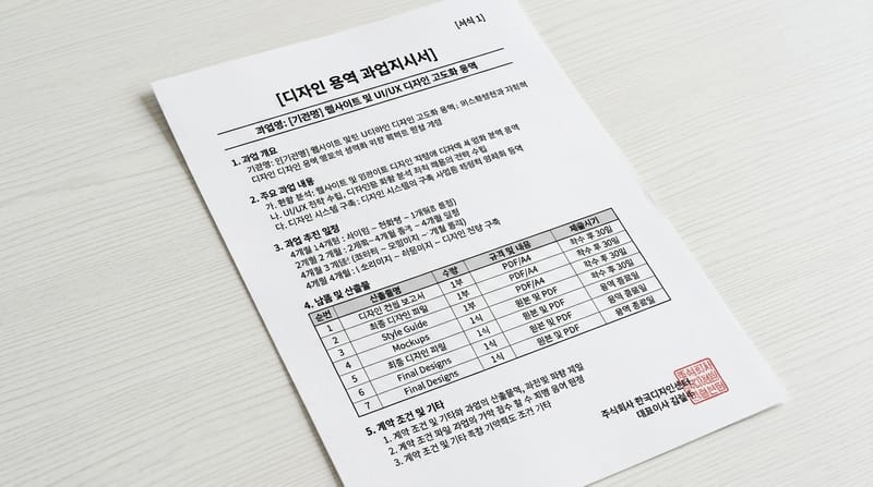 디자인 용역 과업지시서, 이렇게 작성하세요