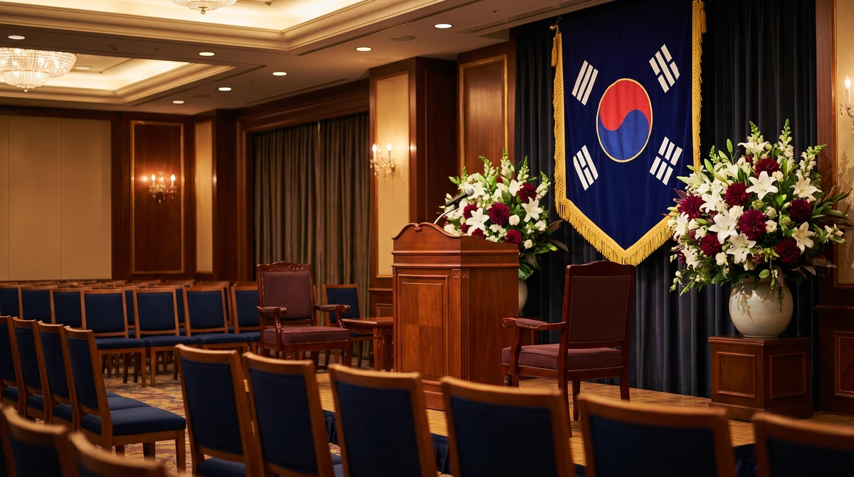한국 취임식·이임식 의식 홀과 단상