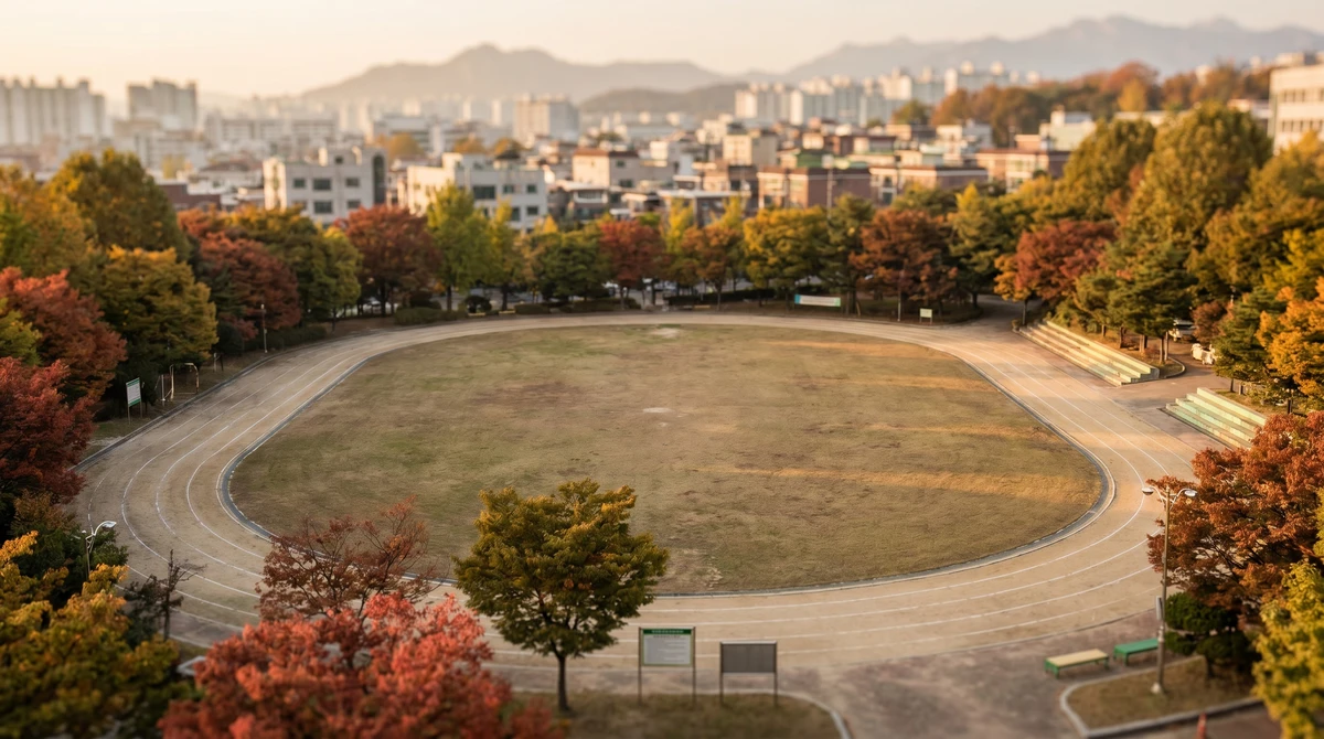 체육대회 공원 운동장 트랙